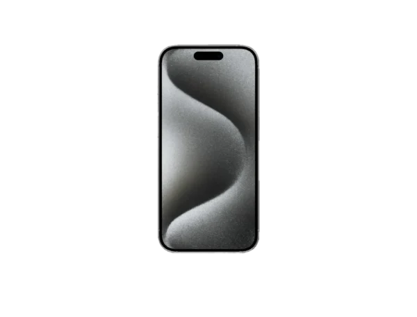 iPhone 15 Pro White Titanium front display